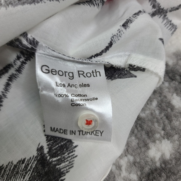 Georg Roth Lots Angeles Duffle Front Button Up Sheet Pleated - Picture 6 of 16